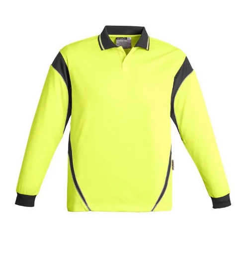 Picture of Syzmik, Mens Hi Vis L/S Aztec Polo